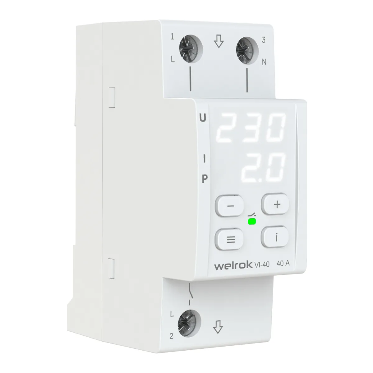 Реле напряжения с контролем тока Welrok VI-40